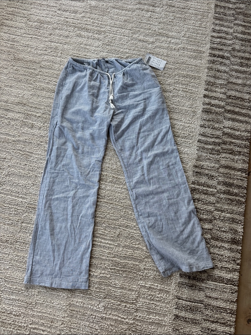 NWT Brandy Melville light blue drawstring linen pants